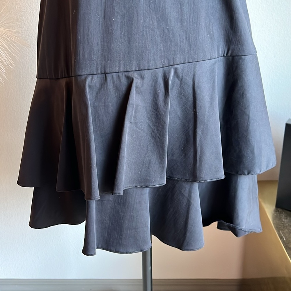 NWT Lucy Paris Black Ruffle Mini Dress - Picture 7 of 10